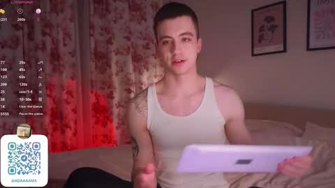 Snapshot of adampolerno chatting on February 2, 9:13 pm Hi Im Adam Glad to see u here 3 And its my first day online show from February 2, 9:13 pm