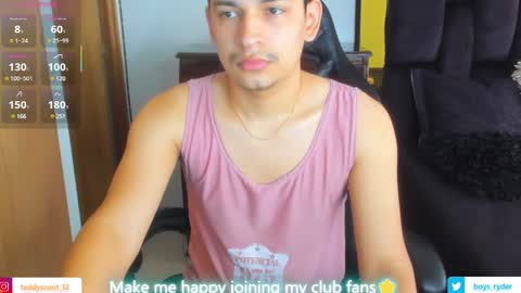 Snapshot of teddy_cowboy chatting on February 26, 12:14 pm  Follow me on Twitter boys ryder and instagram teddyscoot 12  online show from February 26, 12:14 pm