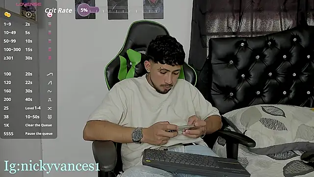 nicky vances online show from February 22, 8:21 pm