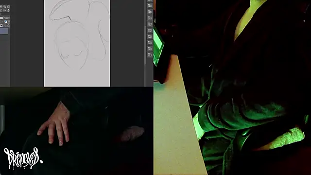 Snapshot of DrenchedArt chatting on February 11, 2:46 pm DrenchedArt online show from February 11, 2:46 pm