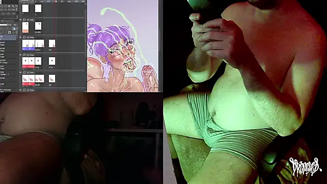 Snapshot of DrenchedArt chatting on October 7, 4:27 am DrenchedArt online show from October 7, 4:27 am