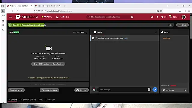 Snapshot of pukulovertelugu chatting on October 5, 5:11 am pukulovertelugu online show from October 5, 5:11 am
