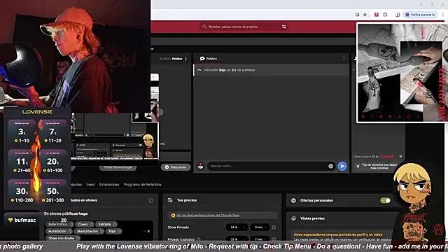 Snapshot of AcidMilo chatting on October 16, 11:13 pm AcidMilo online show from October 16, 11:13 pm